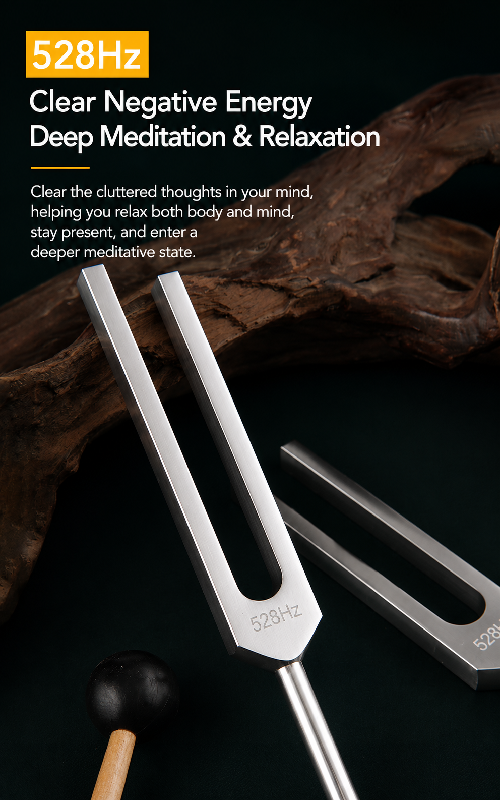 528Hz Tuning Fork for Meditation & Sound Healing