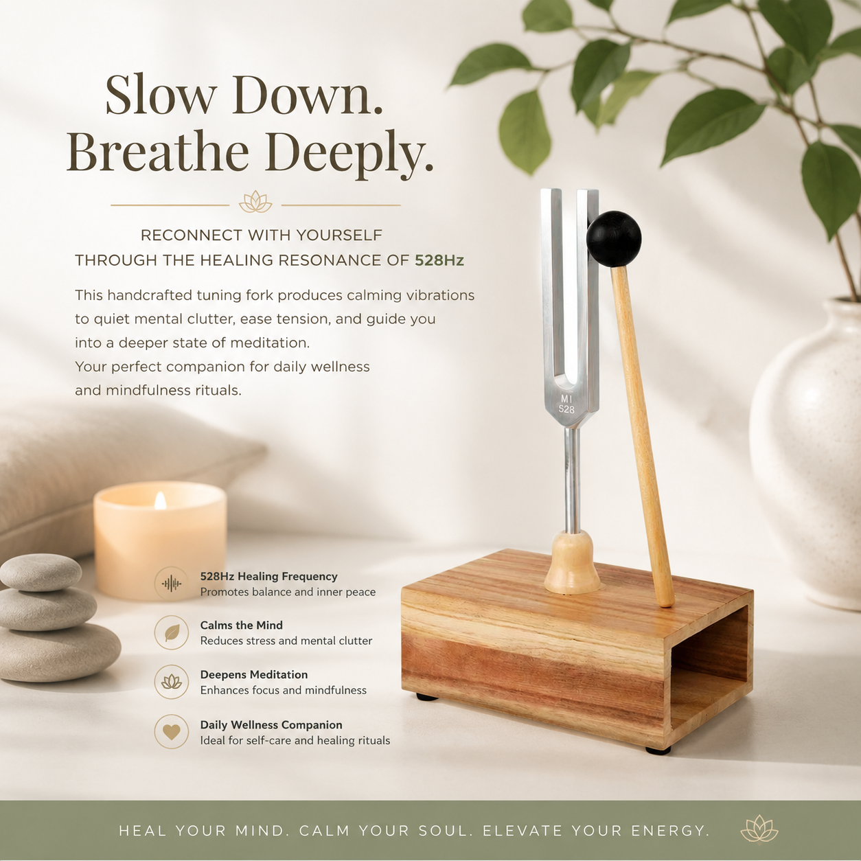 528Hz Tuning Fork for Meditation & Sound Healing